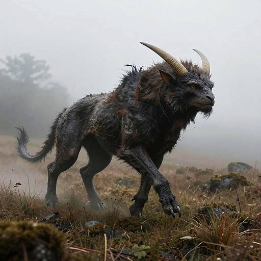 Majestic Nuckelavee on Misty Moorland