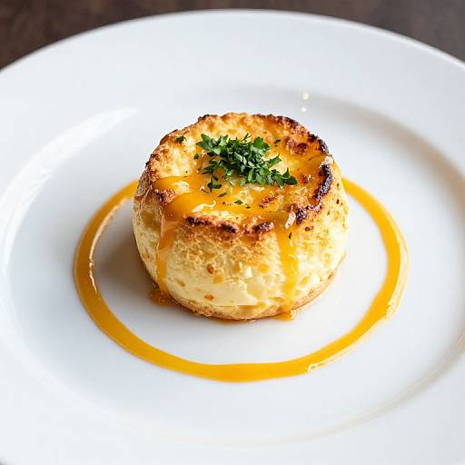 Golden Goat Cheese Soufflé Delight