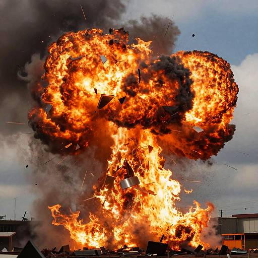 Photorealistic Massive Explosion Artwork
