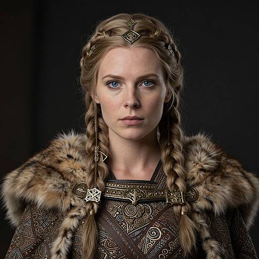Realistic Viking Noble Woman Portrait