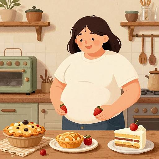 Cozy Bellystuffing Kitchen Illustration