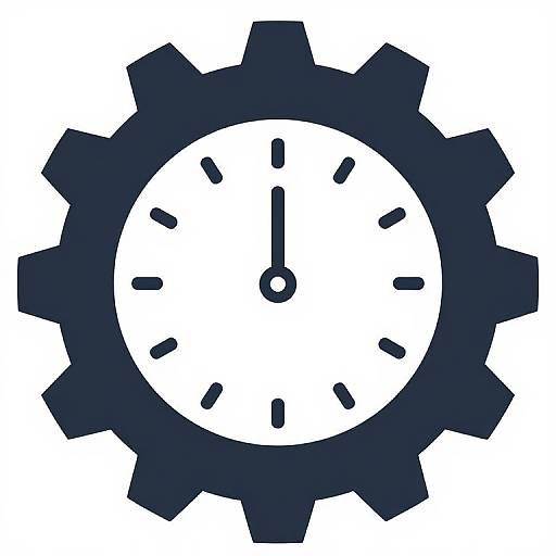 Cogwheel Time Management Icon