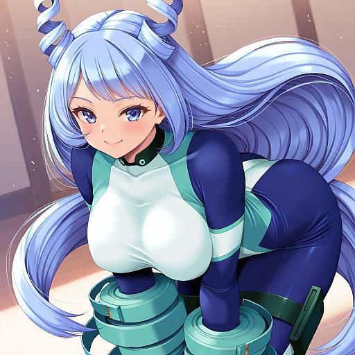 Illustration of Hadou nejire, boku no hero academia in the style of Kirishima satoshi