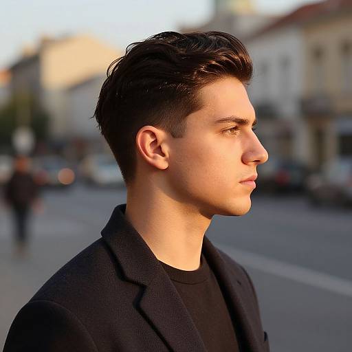 Classic Blowout Hairstyle in Cityscape