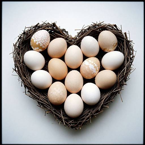 Pixel Eggs in Heart-Shaped Nest