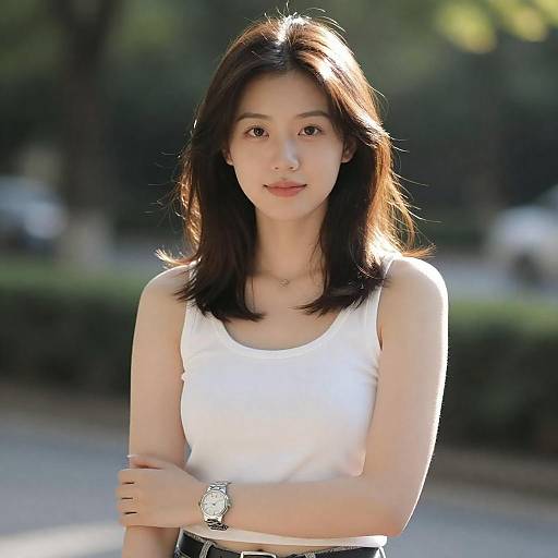 Sunny Outdoor Portrait of a Young Woman