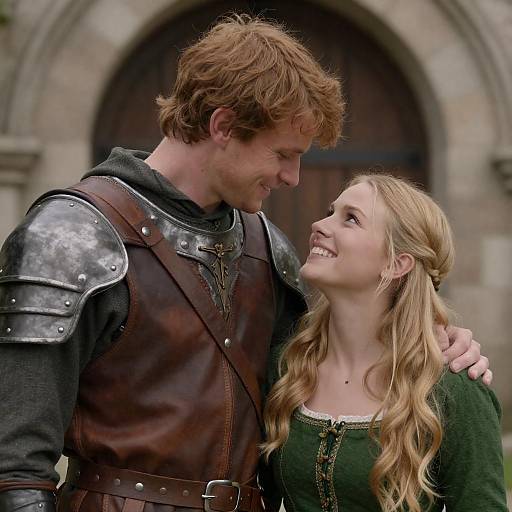 Medieval Couple in Intimate Moment