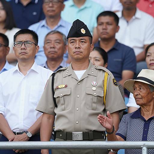 Crowded Stadium with Diverse Characters