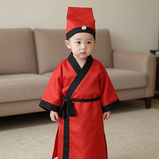 Asian Baby in Traditional Costume