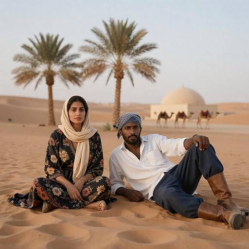 Desert Serenity: A Contrasting Capture