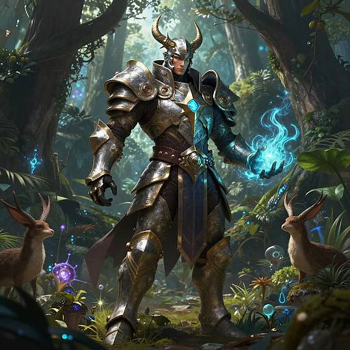 Mythical Forest Guardian in Legendary Armor