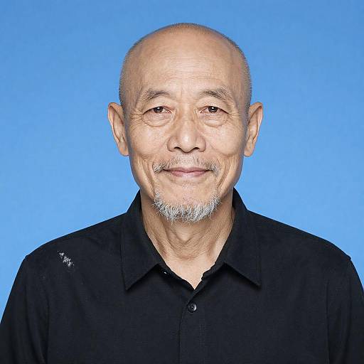 Smiling Elderly Asian Man Portrait