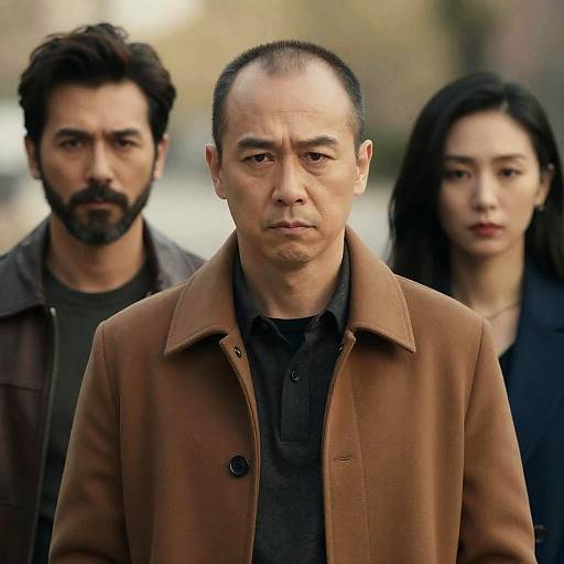 Serious Trio in Warm Toned Photo