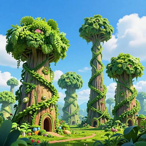 Surreal Giant Praties Fantasy Landscape