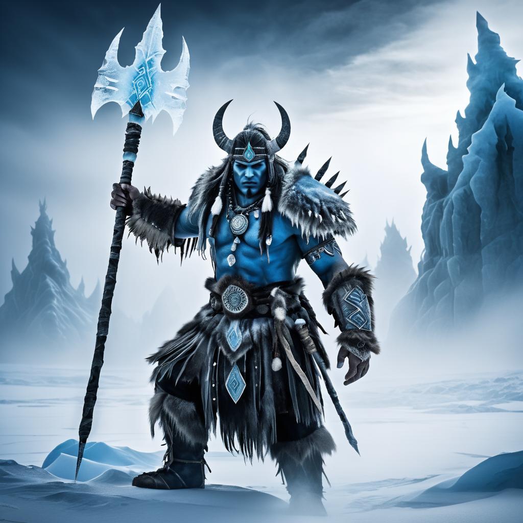 Orc Shaman Summoning Icy Mist