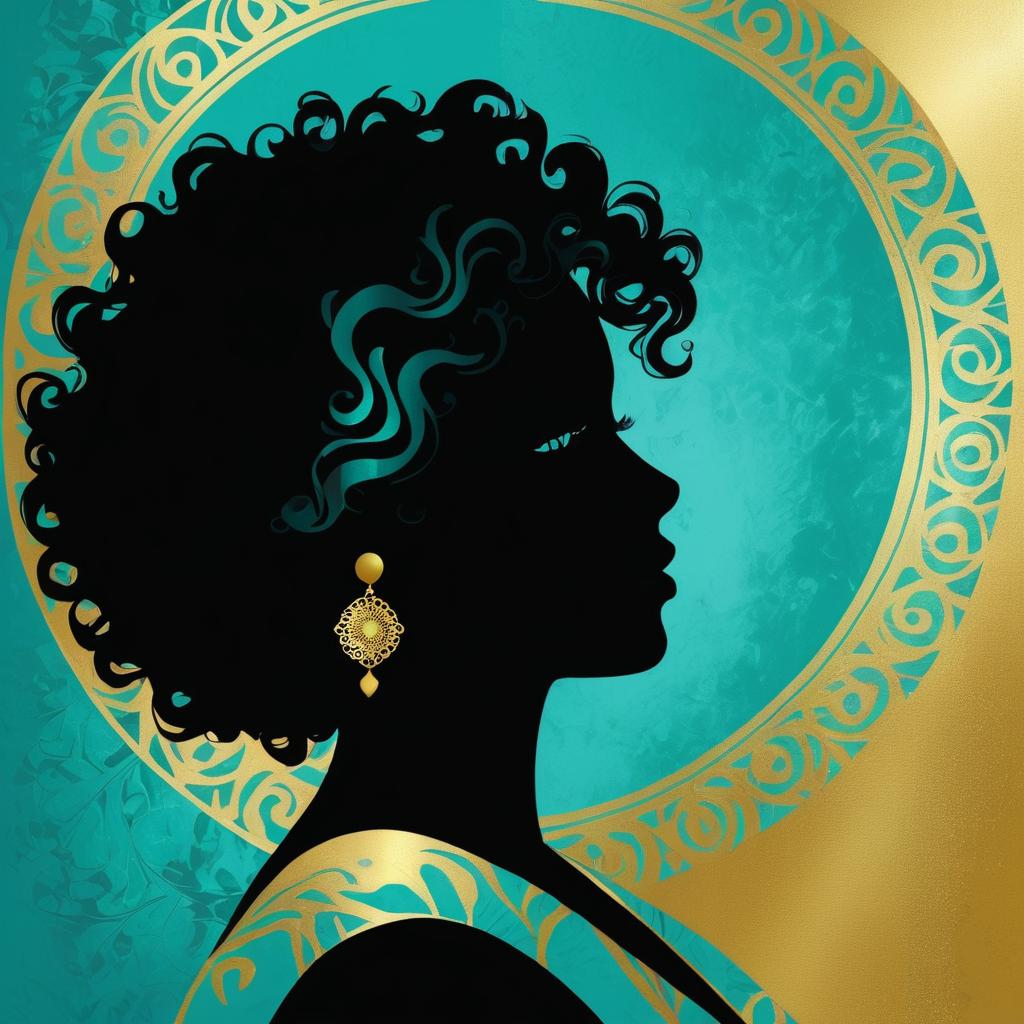 Serene Mediterranean Woman Silhouette Art