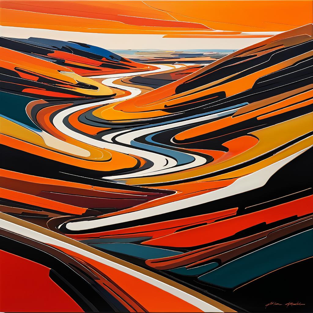 Dynamic Impasto Landscape by Zaha Hadid