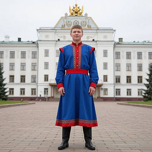 Man in Russian Costume at UN