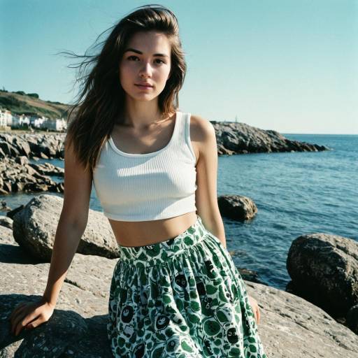 Young Woman Posing by the Seaside