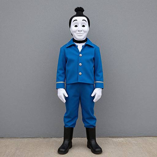 Boy in Thomas Train Costume