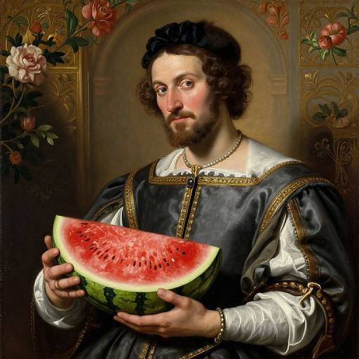 Renaissance Noble with Watermelon