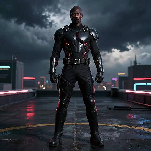 Dystopian Cyberpunk Male Model Portrait