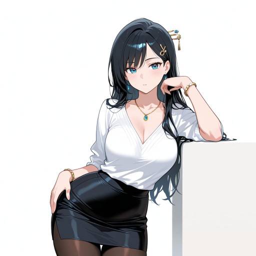 Elegant Woman in Graceful Attire Elegant Woman in Graceful Attire