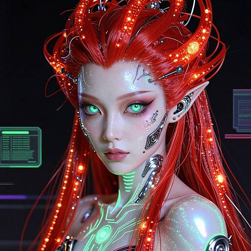 Transcendent Alien Cyborg Maiden Portrait
