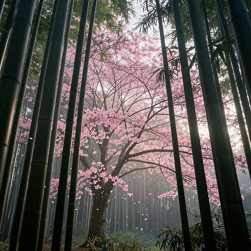 Tranquil Japanese Bamboo Forest Dawn