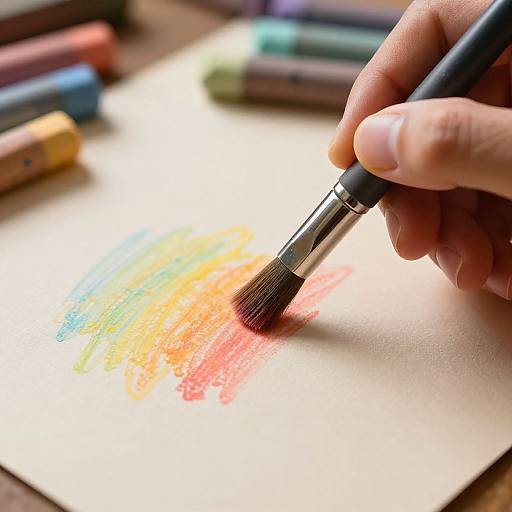 Soft Pastel Blending in Action