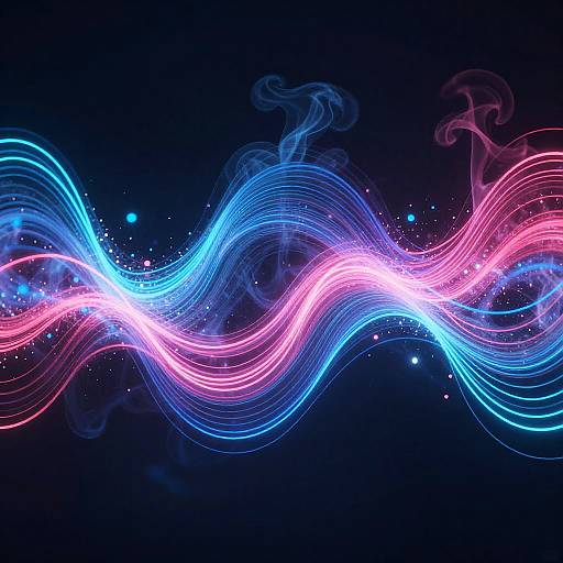 Neon Vape Wave Abstract Art