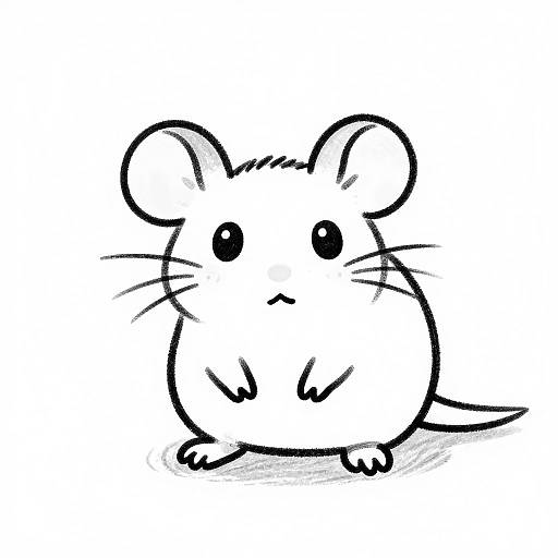 Simple Cartoon Rat Sketch