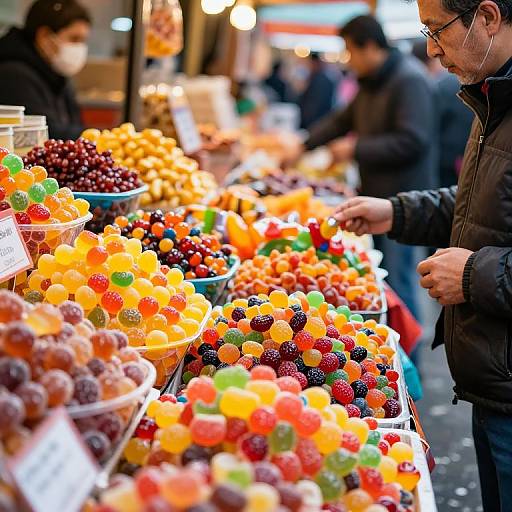 Vibrant Market of Colorful Gummies