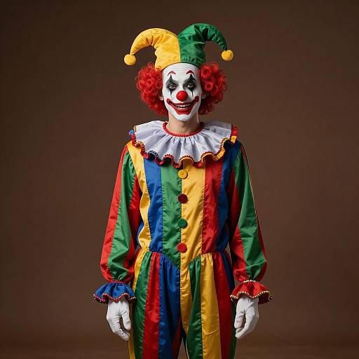 Eerie Festive Jester Character Portrait