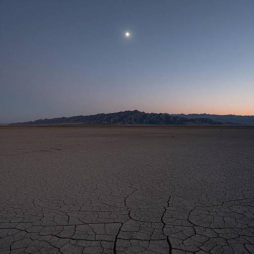 Serene Twilight Landscape with Moon