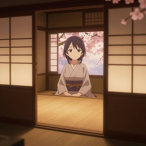 Yukimimi in Ancient Japanese Tea House