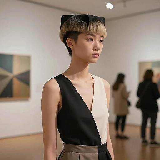 Avant-Garde Box Fade Fashion Portrait