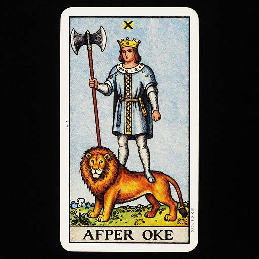 King Arthur Tarot Card Vintage Style