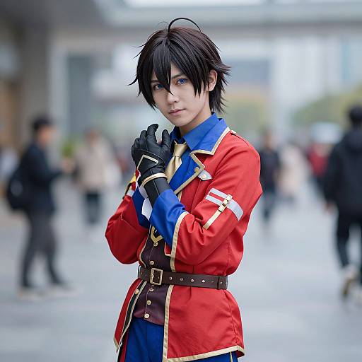 Shouto Cosplay in Red and Blue