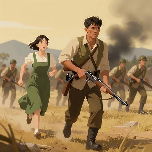 Desperate Escape Under a Yellow Sky