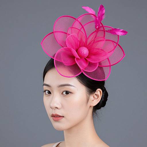 Vibrant Fuchsia Fascinator Hat Design