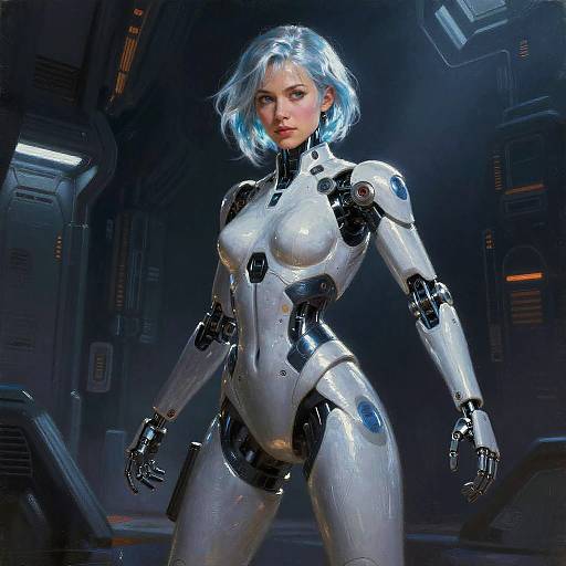 Cinematic Cyborg Echo Agent Portrait