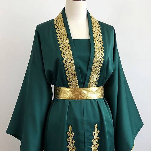Mannequin in Embroidered Green Robe