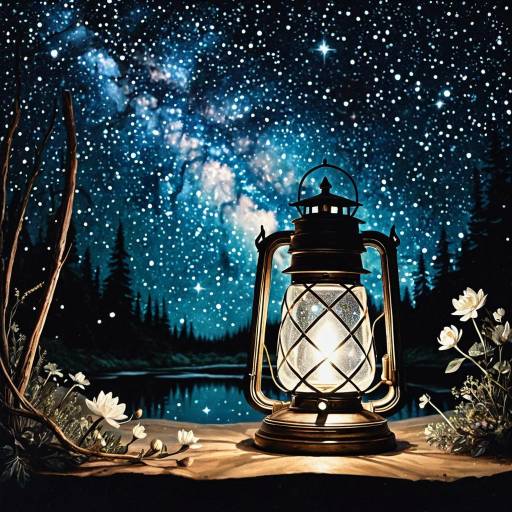 Enchanted Crystal Lantern in Galaxy