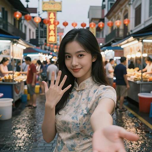 Elegance in Manila's Neon-lit Night Market