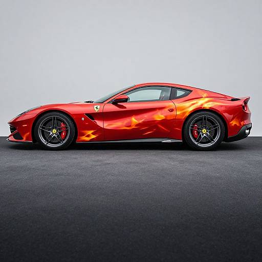 Abstract Ferrari F12 Berlinetta Side View