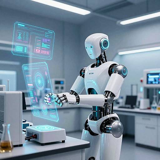 Advanced Sci-Fi Robot Lab Technician