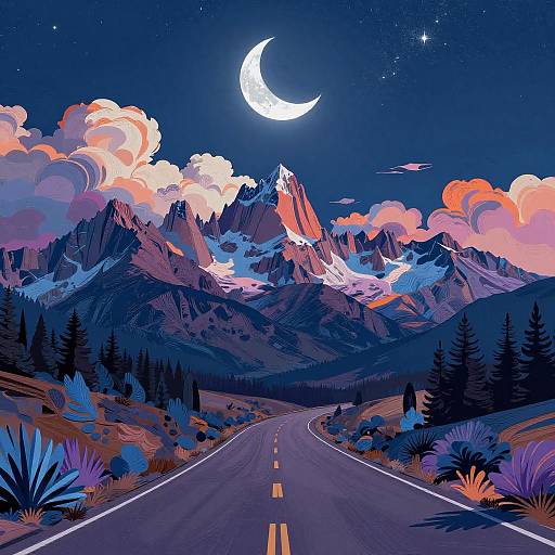 Vibrant Road to the Rocky Mountains