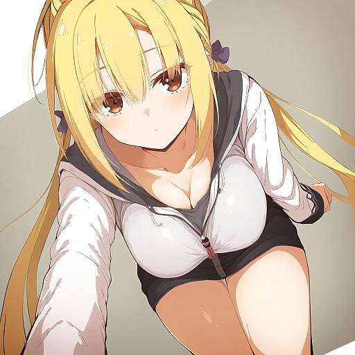 Illustration of Arihara nanami, riddle joker in the style of Starraisins