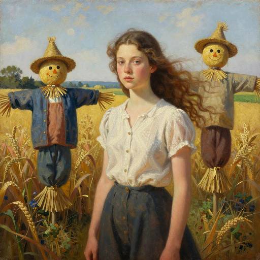 Surreal Rural Portrait with Double Exposure